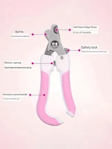 1 pieza Cortaúñas de acero inoxidable para mascotas, fácil de usar y limpiar, adecuado para gato, perro, conejo y pájaro
