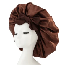 1pc Luxurious Satin & Silk Bonnet For Sleeping - Adjustable Comfort Fit With Tie Band - Unisex Night Hair Protection For Men & Women Home Bathroom Decor Fall Decor Back To School