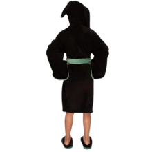 Soft Warm Harry Potter Slytherin Kids Bathrobe – Size M (10-12 Years) – Official Wizarding World Robe With Hood
