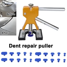 Set di strumenti per la riparazione di ammaccature senza vernice, attrezzo a T meccanico per la riparazione della carrozzeria auto, set con ventose di diverse dimensioni per riparazione di lamiera