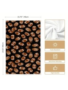 2 piezas/4 piezas/12 piezas Toallas de cocina con temática de fútbol, toallas de baño de decoración de Acción de Gracias, decoración del hogar de Acción de Gracias, estilo moderno, secado rápido, material de microfibra súper suave, patrón de impresión digital de 40*60CM, adecuado para decoración de cocina de otoño, decoración de fiestas al aire libre, regalos de vacaciones de Acción de Gracias, regalos de cumpleaños