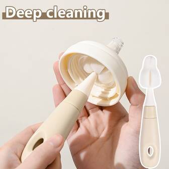 1 件装奶瓶喷嘴清洁刷、海绵奶瓶刷、奶嘴刷、吸管刷、宽口杯刷、厨房刷