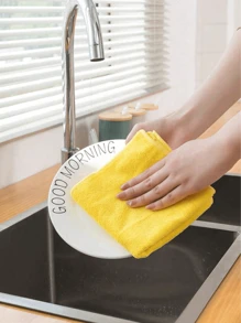 10 Pieces/Pack Microfiber Cleaning Cloths, 25*25cm/30*30cm Random Color Cleaning Cloth, Absorbent Cloth, Kitchen Cloth, Glass Cleaning Cloth Home Cleaning Multi-Color Soft Quick-Drying Absorbent Sponge Set - Kitchen, Bathroom, Home, Home Supply Business