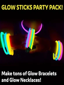 2/5/10/20pcs Glowsticks, Bracelets Necklaces, Glow In The Dark Party Favors, Easter, Christmas, Halloween Supplies Pack, Football Party Supplies - Multicolor - View 9
