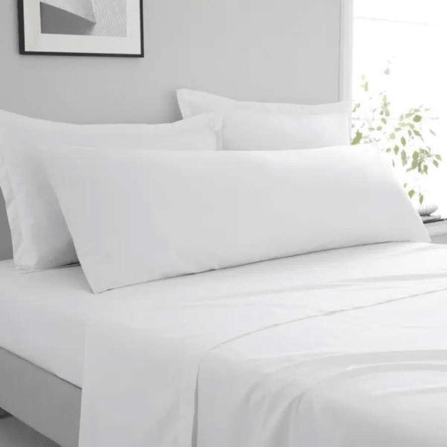 New Non Allergenic Bolster Long Pillow Extra Filled Full Body Support