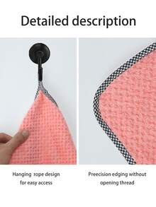 1 pièce/5 pièces Serviettes épaisses, douces et absorbantes, réutilisables, lavables en machine, convenant pour la cuisine, la salle de bain, la voiture, les fenêtres, les fournitures de nettoyage, le nettoyage de la maison, le nettoyage de la cuisine, le nettoyage de fête