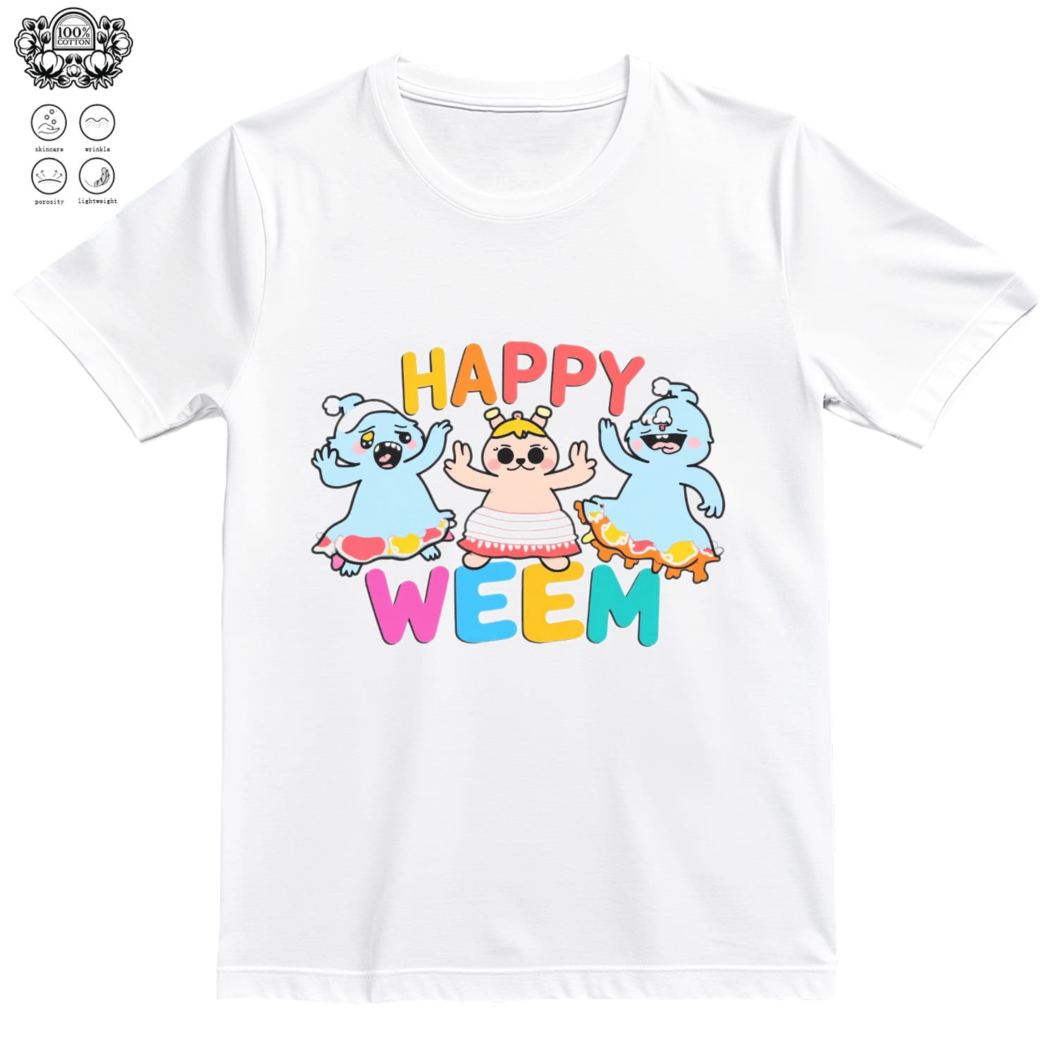 Happy Summer Between Summer Halloween Ghost.Png 0001 The 220-Gram T-Shirt Is A Universal Base Layer For Men And Women, Providing Real Comfort And Excellent Durability. The Design Is Suitable For All Types Of Users, Regardless Of Gender Or Style. It Uses High-Quality, Wear-Resistant Fabrics, Suitable For Any Everyday Wear, With A Soft Feel And Durability. Excellent Ventilation And Comfort, Exclusive To Women, With A Combination Of Autumn And Winter, Formal Wear, Or Festive Themed Clothing. A Variety Of Items To Meet The Needs Of Various Occasions. - 白色 - 查看 1