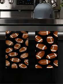 2 piezas/4 piezas/12 piezas Toallas de cocina con temática de fútbol, toallas de baño de decoración de Acción de Gracias, decoración del hogar de Acción de Gracias, estilo moderno, secado rápido, material de microfibra súper suave, patrón de impresión digital de 40*60CM, adecuado para decoración de cocina de otoño, decoración de fiestas al aire libre, regalos de vacaciones de Acción de Gracias, regalos de cumpleaños