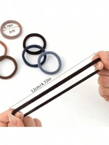 50pcs Simple And Versatile Hair Tie For Ladies; Fashionable High Ponytail Hair Tie, Ponytail Holders, Hair Elastics, Hair Rubber Bands, Scrunchies, Hair Rope, Elastic Hair Tie, Hair Accessories, Home Beauty Women Accessory Gifts - Red - View 2