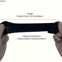 1/2/3/4/5/6/10件黑色假发帽，透气网眼假发帽，男女通用网眼假发帽，假发网，黑色防滑透气弹力尼龙假发帽套装，长假发帽，可拉伸高弹力耐用假发网，假发护理套装，假发配件 - 黑色 - 查看 8