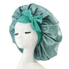 1pc Luxurious Satin & Silk Bonnet For Sleeping - Adjustable Comfort Fit With Tie Band - Unisex Night Hair Protection For Men & Women Home Bathroom Decor Fall Decor Back To School