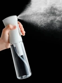 1pc Continuous Fine Mist Spray Bottle: Leak-Proof Design With Adjustable Nozzle For Perfect Even Spraying. For Hairstyling Frizz Control, Skin Care Misting, Plant Watering, Cleaning Solutions & Essential Oil Diffusion. Ideal For Morning Routines, Salon Use, Gardening & Home Organization By Beauty Enthusiasts & Adults. - 白色 - 查看 3