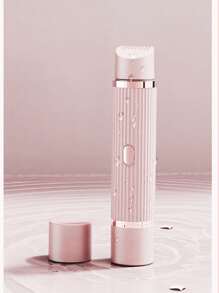 1pc Electric Female Painless Hair Removal Trimmer, Bikini/Intimate Area Epilator, Dual Heads Shaver, Multi-Purpose Design, Waterproof Blades, Type-C Charging, Compact & Convenient, Specially For Women To Trim Pubic Hair, Armpit Hair, Leg Hair And Upper Lip Hair, 2in1 Female Electric Depilation Set