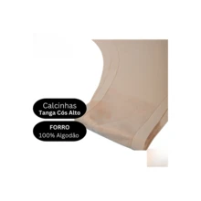 Kit 3 Calcinhas Cos Alto Sem Costura Corte Laser -5 CM