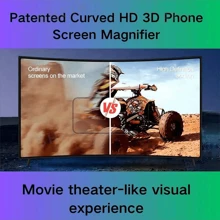 1pc Mobile Magnifying Glass, 12 Inch Curved Mobile Magnifying Glass Upgraded High-Definition 3D Mobile Screen Amplifier Mobile Phone Stand, With Screen Amplifier, Compatible With All Smartphones For Movies And Videos, Foldable Stand Extender, Bringing A Perfect Viewing Experience And Enhancing Your Gaming And Movie Nights. - Multicolor - View 4