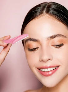 60pcs/Set Eyebrow Trimmer & Shaver, Exfoliating Dermaplaning Tool, Body Hair Removal Trimmer And Face & Eyebrow Razor Set Long Handle Blade With Precision Cover Women Eyebrow Shaping Tools Suitable For Or Travel Use