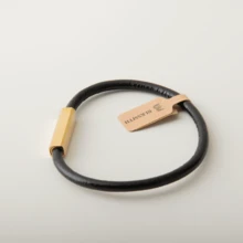 BLKSMTH“金立方”镀金皮革女士手链 - 金色 - 查看 9