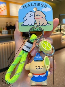 Maltese Sports Event Series Keychain Pendant, Official Licensed Adorable Figurine with Sports-Themed Design, High-Quality PVC Material, 3D Collectible Toy in Various Styles Including Tennis, Badminton, Baseball & More, Perfect for Bags, Key Keys & Deiftd, IdSuny the Slens, Daily Geal, Dailys） Accessories, Great for Collectors & Sports Enthusiasts, Compact Size for Easy Carrying, Available in Multiple Colorful Options, Add a Fun & Whimsical Touch to Any Outfit or Space - 彩色 - 查看 11