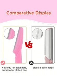 60pcs/Set Eyebrow Trimmer & Shaver, Exfoliating Dermaplaning Tool, Body Hair Removal Trimmer And Face & Eyebrow Razor Set Long Handle Blade With Precision Cover Women Eyebrow Shaping Tools Suitable For Or Travel Use