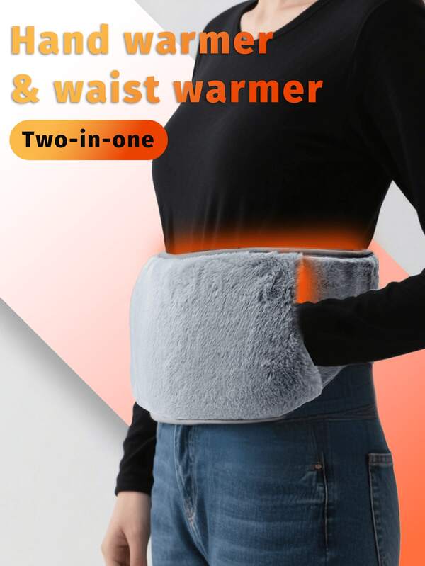 1pc Flower Embroidered Plush Hot Water Bag, Suitable For Warming Belly/Hands/Uterus (Due To Different Batches, The Lines And Colors And The Shape Of The Plug Of The Inner Liner May Vary. We Apologize For Any Inconvenience Caused.) ﻿