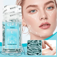 90/180粒羊胎素纯白精华胶囊，维生素E面部精华，瓶装，深层激活肌肤，保湿滋润，改善肤色，美白提亮，抗皱抗衰老 - 金色 - 查看 8