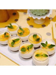 500pcs (Reusable) Transparent Dessert Spoons, Cake Spoons, Pudding Spoons, Ice Cream Spoons Suitable For Home Use, Party Supplies, Cutlery Sets, Kitchen, Christmas Gifts 100/50/30 Transparent Dessert Spoons, Cake Spoons, Pudding Spoons, Ice Cream Spoons Back To School