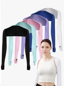 1pc UV Protection Arm Sleeves, Sun Protection Shawl,Suitable For Outdoor Sports And Cycling - A - View 15