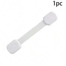 12pcs Baby Cabinet Locks, Child Proof Drawer Locks, Adjustable No Drill Cabinet Locks With Straps, Suitable For Child Drawers, Ensure Child - White - View 12