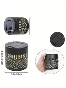 600mAh 太阳能户外花园灯，IP44 防水，家庭花园装饰楼梯通道墙壁栅栏装饰灯，婚礼派对节日氛围灯 - 彩色 - 查看 5