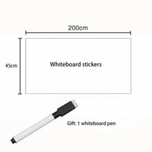 1 Roll Self Adhesive Whiteboard Green Board Chalk Wall Sticker With Wiper, Office Home Decor Canvas Message Board