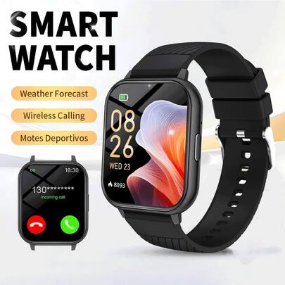 智能手表，无线通话/拨号，多种运动模式，适合男女，信息提醒，运动手表，兼容 iPhone/Andriod