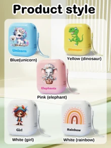 1pc Stamp + 100pcs Stickers, Customized Name Stamp, Waterproof Clothing Name Stamp For Kids, Personalized Cartoon Stamp, Cartoon Signature Stamp, Customizable Stamp For Kids, Student Stationery Gift, Birthday Gift, Cute, Back To School Supplies - Style a - View 3