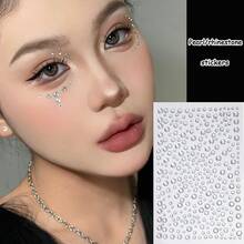 Pegatinas de perlas 3D, pegatinas de joyas, pegatinas autoadhesivas, decoración de strass, pegatinas de perlas para decoración del cabello DIY, accesorios decorativos para Halloween, Navidad y regalos, pegatinas de perlas autoadhesivas de fondo plano para uñas, teléfonos y talla grande para el Día de San Valentín