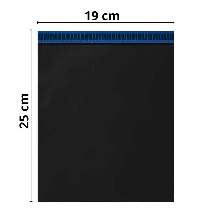 Envelope de Envio Seguro 19x25 cm – Ultra Resistente, Lacre VOID, Ideal para Correios e Logística - Preto - Visão 1