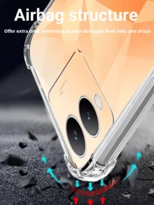 Shockproof Airbag TPU Case Compatible With Vivo / OnePlus Waterproof Anti-Fall Scratch Resistant - Clear - View 3