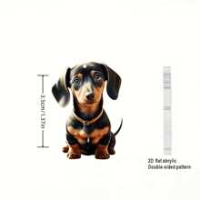 1pair Charming Black Dog Acrylic Earrings - Cute Cartoon Style, Suitable For Party, Wedding And Gift