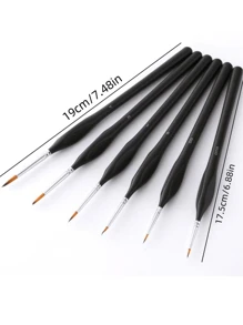 Set de 6 piezas/11 piezas de pinceles de pintura de detalle fino, pinceles de punta fina aptos para pintura en miniatura, acrílico, acuarela, óleo, modelos, manualidades, 40k, dibujo de líneas