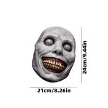 1pc/Scary Halloween Masks - Grim Reaper With White Face Demon Mask, Durable Latex Mask, Perfect For Role-Playing And Costume Accessories