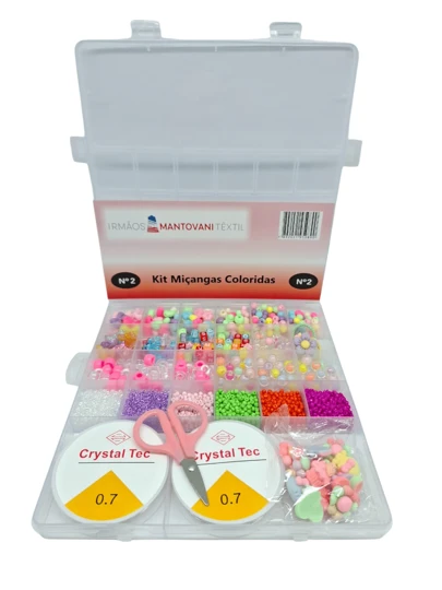 Kit de Miçangas Infantil – Modelos Variados | Pulseiras, Colares, Presentes Criativos