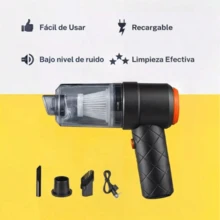 Mini Aspiradora 3 en 1 Portátil Limpieza Hogar Auto - Negro - Ver 4