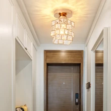 1 件吸顶灯，创意门厅走廊灯，水晶门厅阳台卧室灯，现代简约北欧照明灯具，现代迷你水晶吊灯，吸顶灯，金属半嵌入式走廊浴室吊灯，不含灯泡 - 彩色 - 查看 1