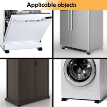 2pcs Extendable Household Appliance & Furniture Moving Wheels, Heavy-Duty Adjustable Washing Machine Moving Wheel Base, Metal Movable Bracket, Suitable For Refrigerators, Washing Machines, Wardrobes