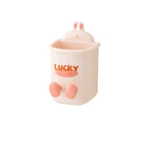 Wall Mounted Toothbrush & Rinse Cup Holder, No Drilling Required, Bathroom Organizer For Electric Toothbrush & Toothpaste