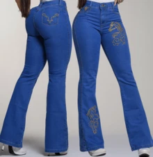 Women's Country Jeans With Elastane Daily - Clara Embroidered - View 2