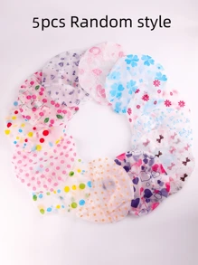 10/5/4/1 Set Women Shower Caps, Makeup Caps, Waterproof Bathing Caps, Spa Salon, Waterproof Printed Shower Caps, Elastic Lace Trim Bathing Caps, Suitable For Multiple Scenes: Kitchen, Bedroom, Bathroom, SPA,Travel Essentials,Travel Essential,Hairstyle,Hairdressing,Hair,Travel,Hair Products,Hair Tools,Hair Stuff,Barber,Barber Accessories,Barbershop,Hairdressing Equipment - Multicolor - View 12