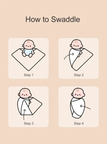 2件Oeko-Tex认证轻质四季竹纤维婴儿襁褓毯，印有可爱猫咪气球和小熊图案，柔软亲肤