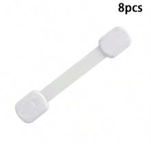 12pcs Baby Cabinet Locks, Child Proof Drawer Locks, Adjustable No Drill Cabinet Locks With Straps, Suitable For Child Drawers, Ensure Child - White - View 11