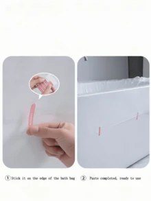 1pc Disposable Bathtub Liner, Portable Extra Large Thick Plastic Bathtub Liner Bag, Individually Packaged, Disposable Bathtub Covers, Suitable For Salons, Spas, Homes And Hotel Bathtubs, Shower Plastic Film Bathtubs, Travel Accessories - Clear - View 6