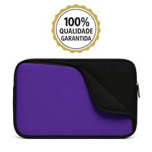 15.6 Inch Black Notebook Case With Lilac Pocket - Compatible With All Brands - Protection And Style