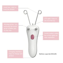1pc Facial Hair Remover Threader, Women's Electric Cordless Rechargeable Epilator For Face, Fine Chin, Upper Lips, Arms, Legs And Back